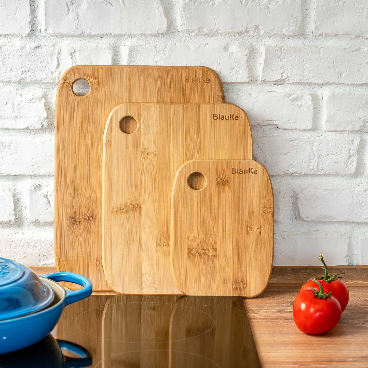 Wooden Cutting Boards for Kitchen - Bamboo Chopping Board Set of 3-8