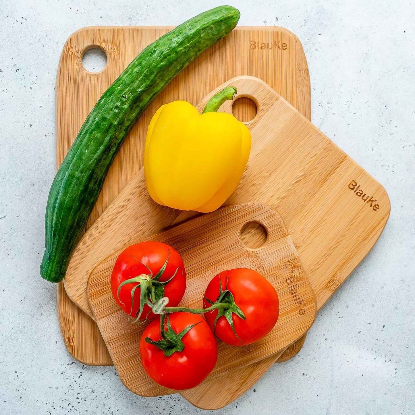 Wooden Cutting Boards for Kitchen - Bamboo Chopping Board Set of 3-4