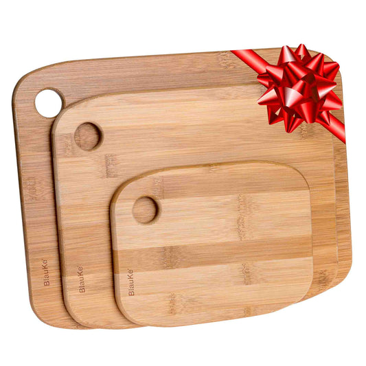 Wooden Cutting Boards for Kitchen - Bamboo Chopping Board Set of 3-0