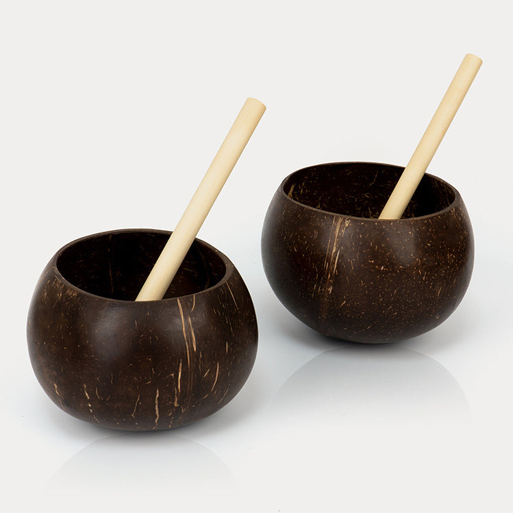 Coconut Cups | Natural Coco Shell Cup Set of 2-9