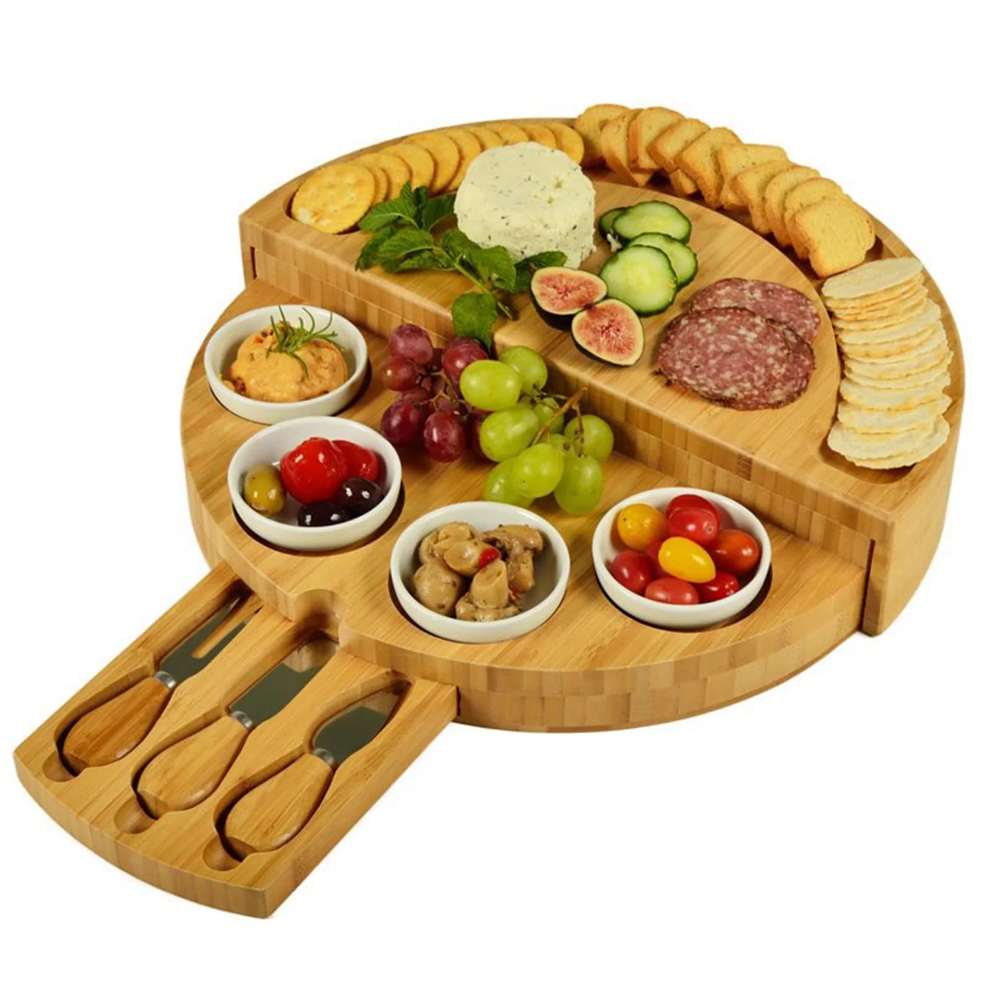 Bamboo Delight" Cheese Board: A Stylish Serving Essential