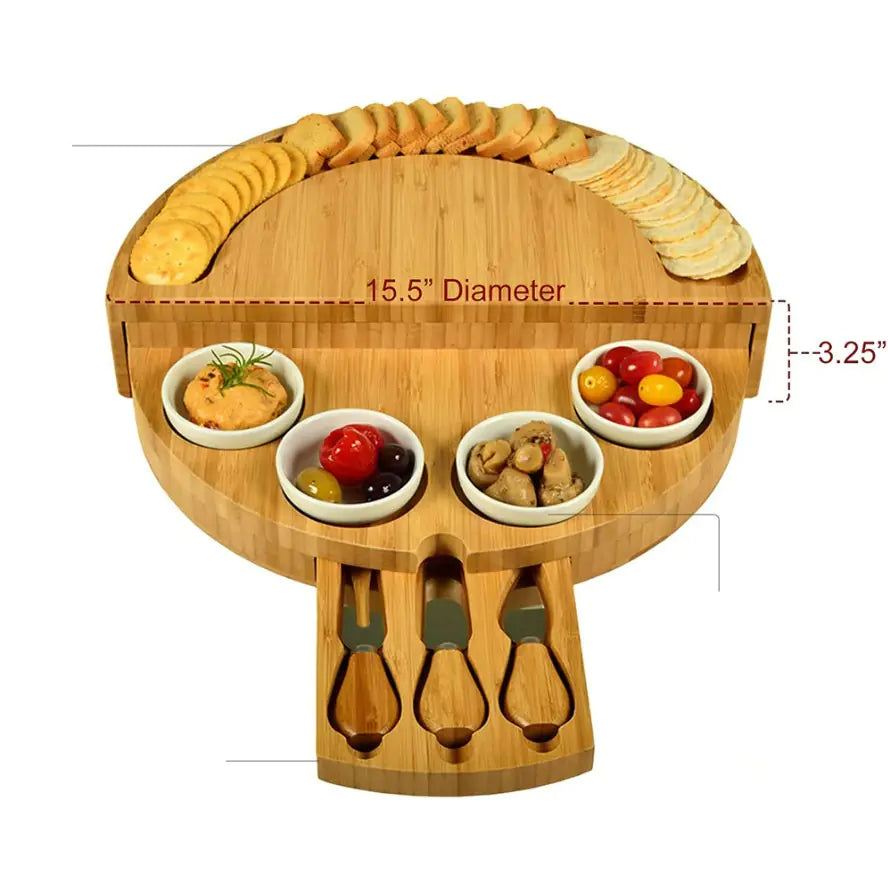 Bamboo Delight" Cheese Board: A Stylish Serving Essential